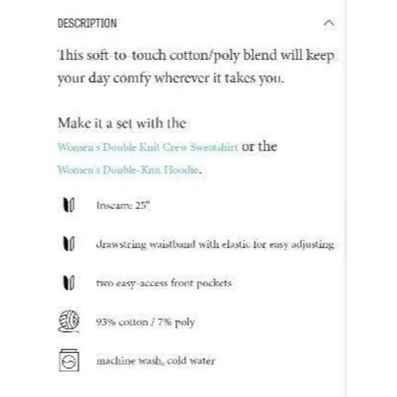 Linksoul Womens Early Riser Jogger Sweatpant & Sweatshirt Pullover Set XS - Picture 8 of 11